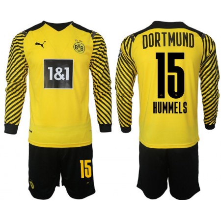 Koszulka Borussia Dortmund Hummels 15 Dziecięca Główna 2021/22 Koszulki Piłkarskie(L/S)